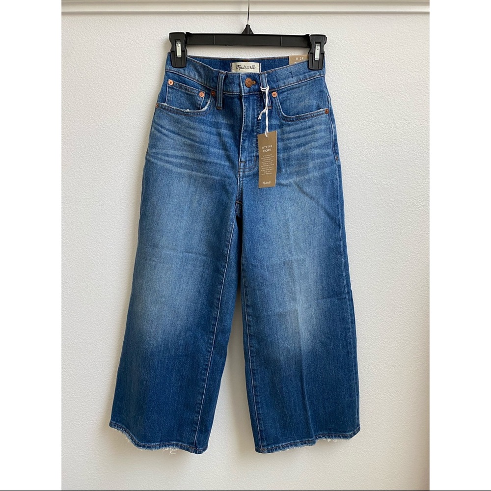 Madewell Petite Wide-Leg Crop Jeans